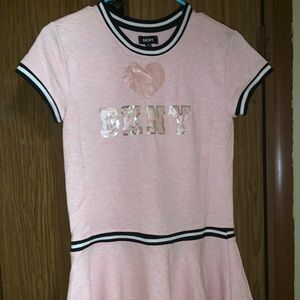 DKNY Girl's Sequin Dress Pink Size XL (14-16)